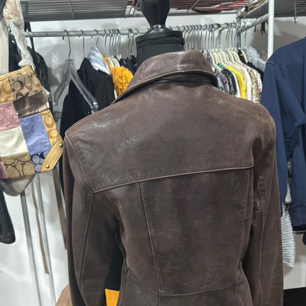 Vintage incredible condition. Brown Leather Women's Jacket - Picture 6 of 8